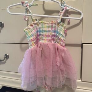 Angel Dear Pastel Smocked Baby Dress